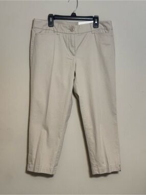 NWT LOFT Petite Original Crop Ankle Pants in Light Khaki Sz 6P